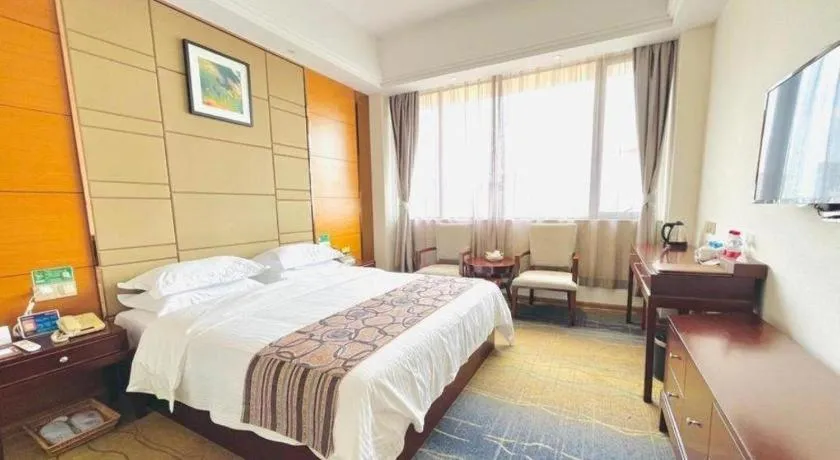 Bed in GreenTree Inn GuangDong JieYang Bus Terminal Station RongHua Avenue Business Hotel