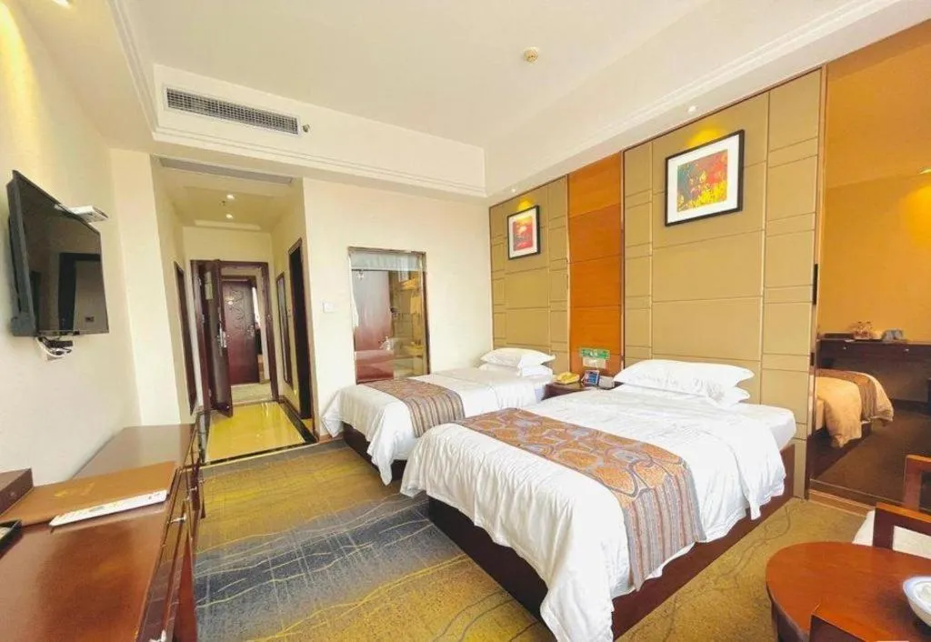 Bed in GreenTree Inn GuangDong JieYang Bus Terminal Station RongHua Avenue Business Hotel