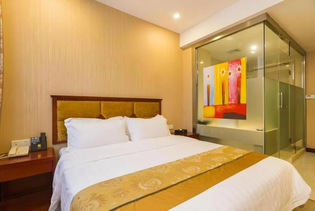 Bed in Junlai Hotel Pudong Airport Shanghai