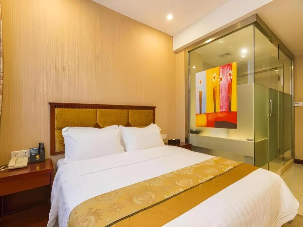 Bed in Junlai Hotel Pudong Airport Shanghai