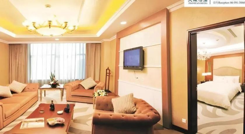 Bed in Urumqi Tianyuan Hotel