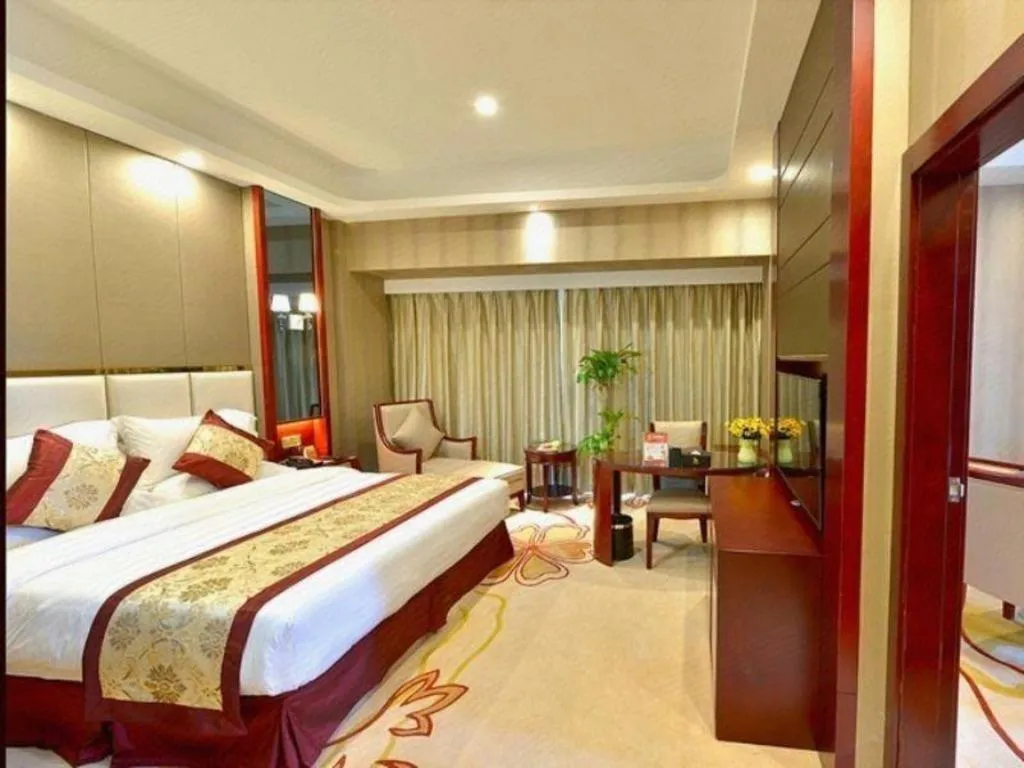 Bed in GreenTree Eastern Zigong Huashang International City Huichuan Road Hotel