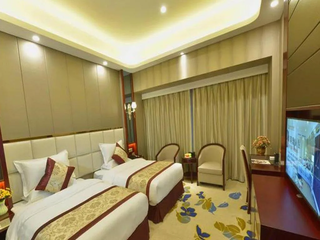 Bed in GreenTree Eastern Zigong Huashang International City Huichuan Road Hotel