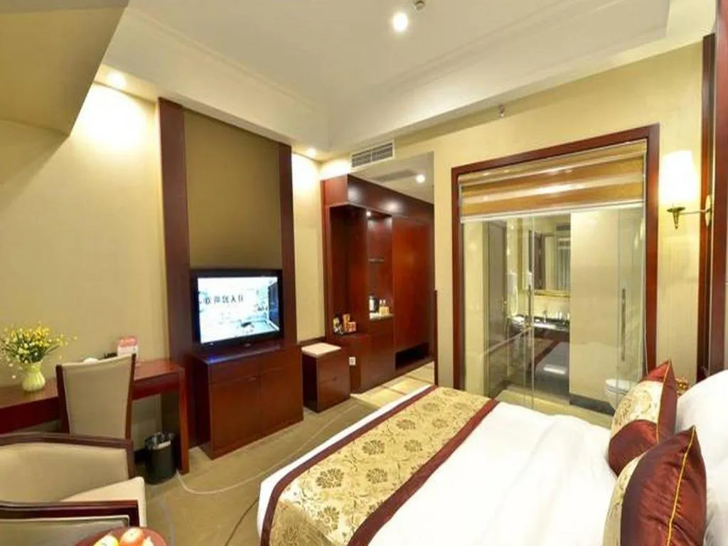 Bed in GreenTree Eastern Zigong Huashang International City Huichuan Road Hotel