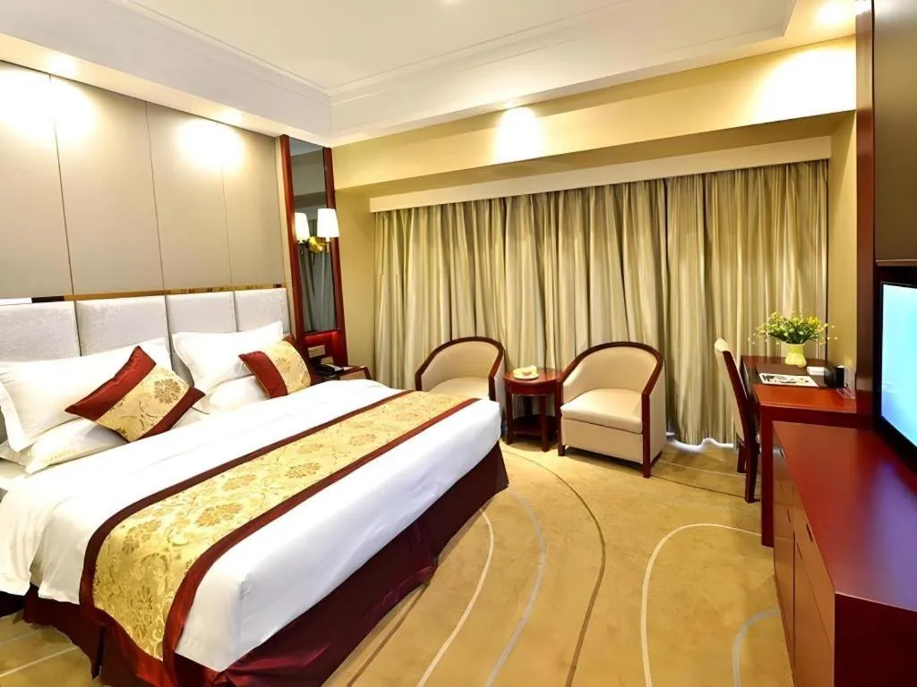 Bed in GreenTree Eastern Zigong Huashang International City Huichuan Road Hotel