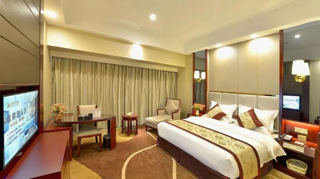 Bed in GreenTree Eastern Zigong Huashang International City Huichuan Road Hotel