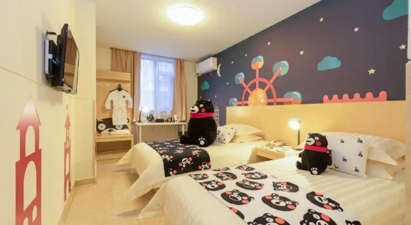 Bed in Jinjiang Inn Guangzhou Liwan Caihongqiao Metro Station