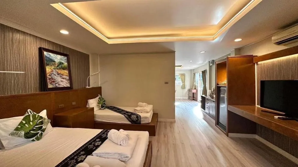 Bed in Khaoyai Kirithantip Resort