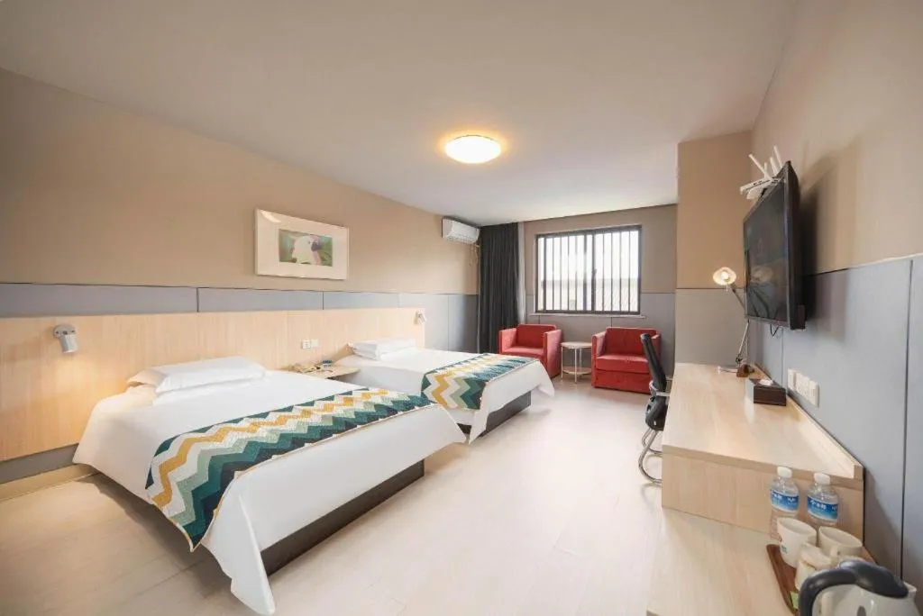 Bed in Jinjiang Inn Suqian Xiangwang Hometown Xingfu South Road