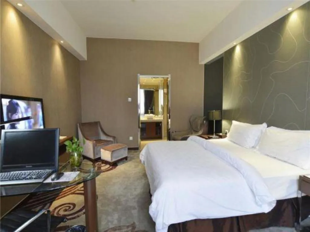 Bed in Metropolo Hotel Hefei Baohe Wandabao Park Metro Station