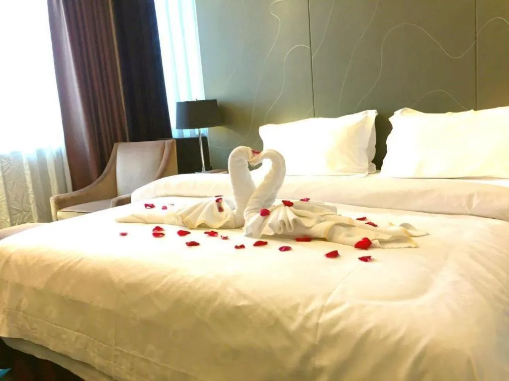 Bed in Metropolo Hotel Hefei Baohe Wandabao Park Metro Station