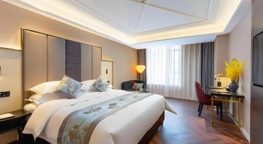 Bed in Metropolo Hotel Hefei Baohe Wandabao Park Metro Station