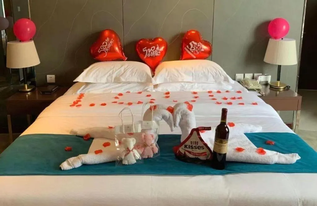 Bed in Metropolo Hotel Hefei Baohe Wandabao Park Metro Station