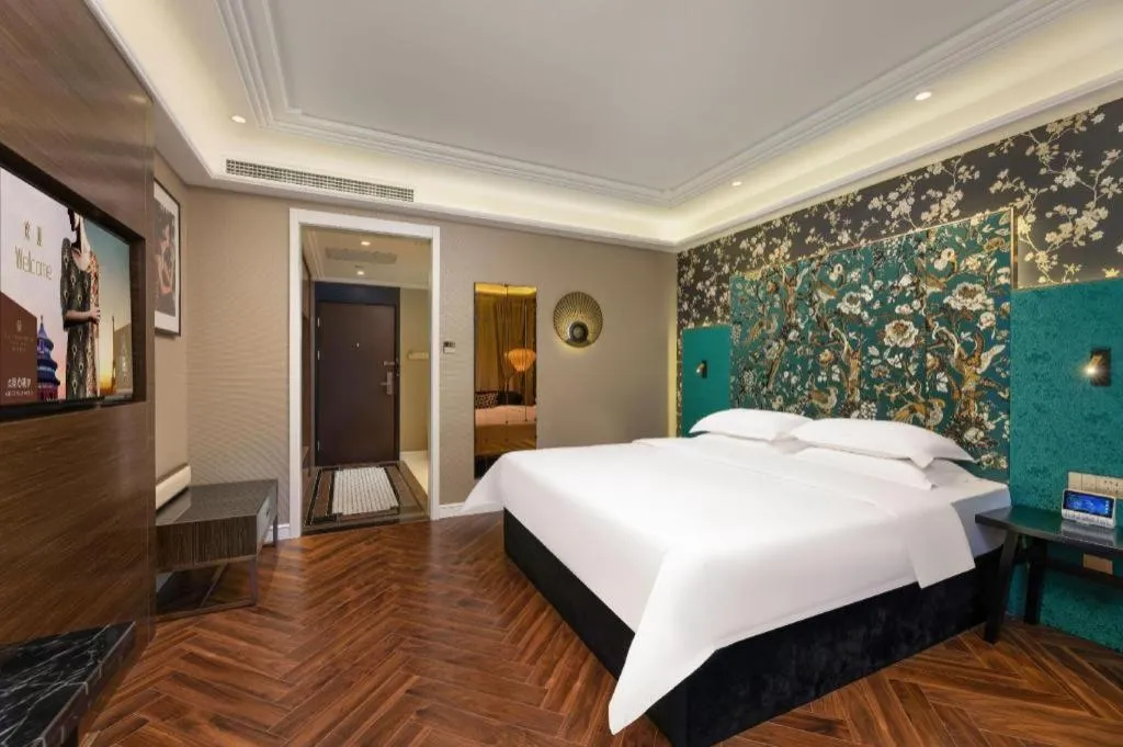 Bed in Metropolo Hotel Hefei Baohe Wandabao Park Metro Station