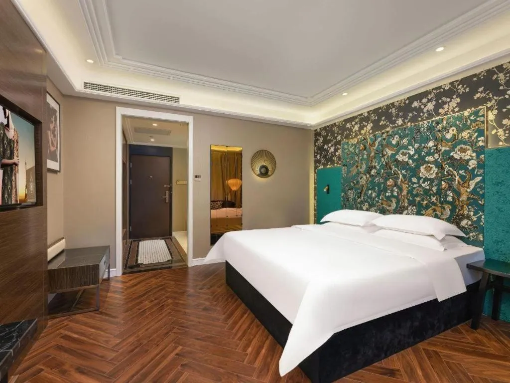 Bed in Metropolo Hotel Hefei Baohe Wandabao Park Metro Station