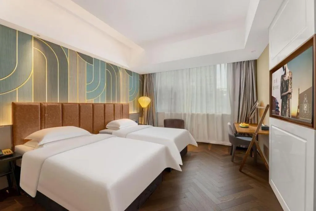 Bed in Metropolo Hotel Hefei Baohe Wandabao Park Metro Station