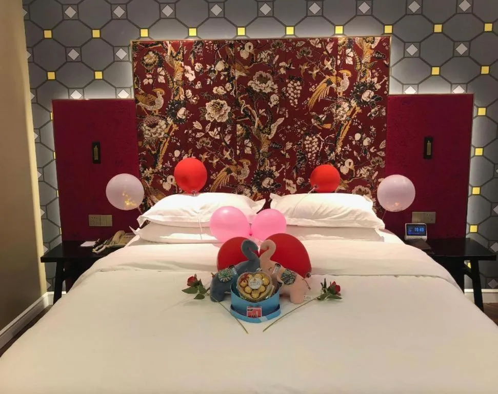 Bed in Metropolo Hotel Hefei Baohe Wandabao Park Metro Station