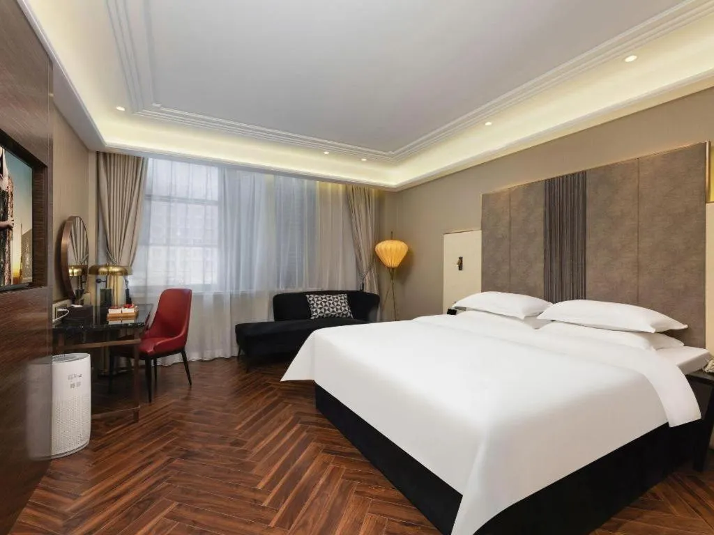 Bed in Metropolo Hotel Hefei Baohe Wandabao Park Metro Station