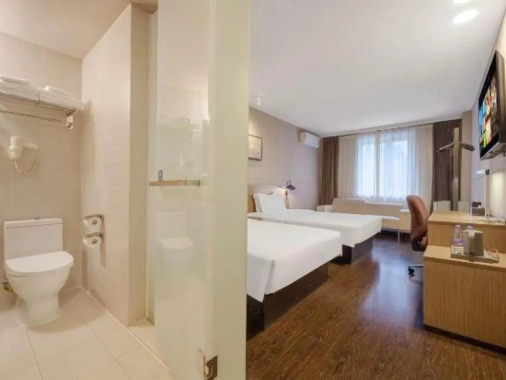 Bed in Jinjiang Inn Select Shanghai Expo Park Dezhou Road