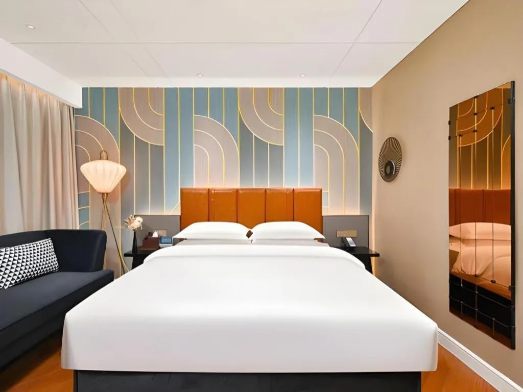 Bed in Jinjiang Metropolo Shaoxing Keqiao Wanda Plaza
