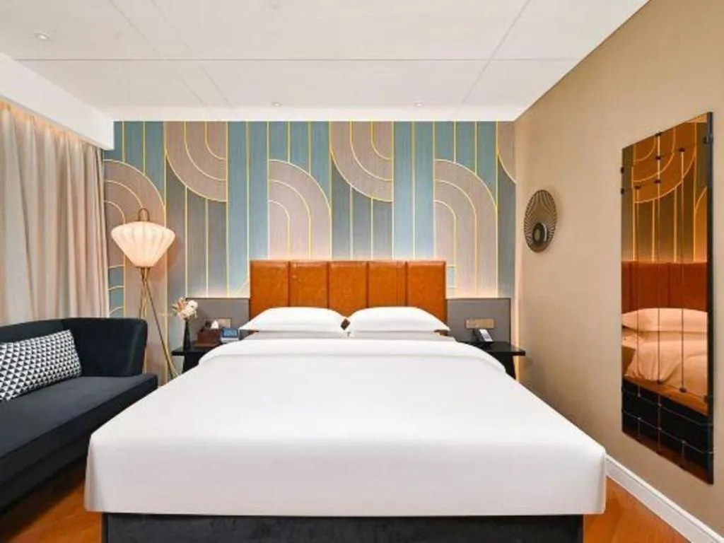 Bed in Jinjiang Metropolo Shaoxing Keqiao Wanda Plaza