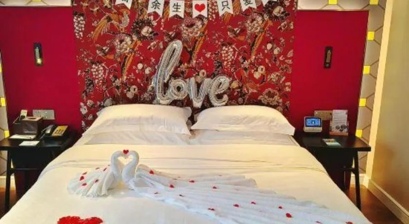 Bed in Jinjiang Metropolo Hotel - Ningde Wanda Plaza