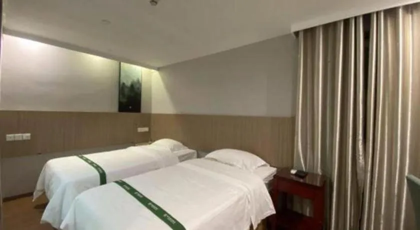 Bed in GreenTree Inn Shenzhen Guanggang Port Futian South Road Express Hotel