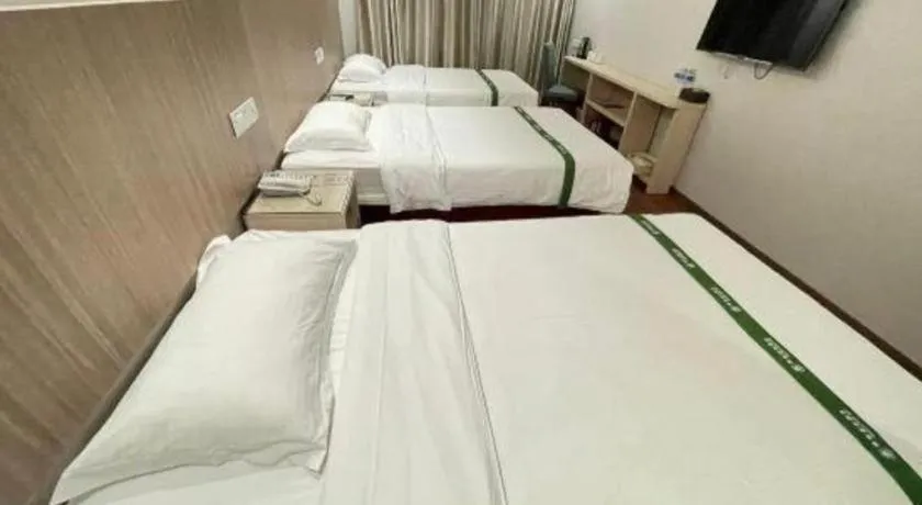 Bed in GreenTree Inn Shenzhen Guanggang Port Futian South Road Express Hotel