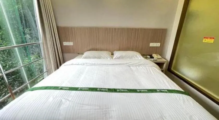 Bed in GreenTree Inn Shenzhen Guanggang Port Futian South Road Express Hotel
