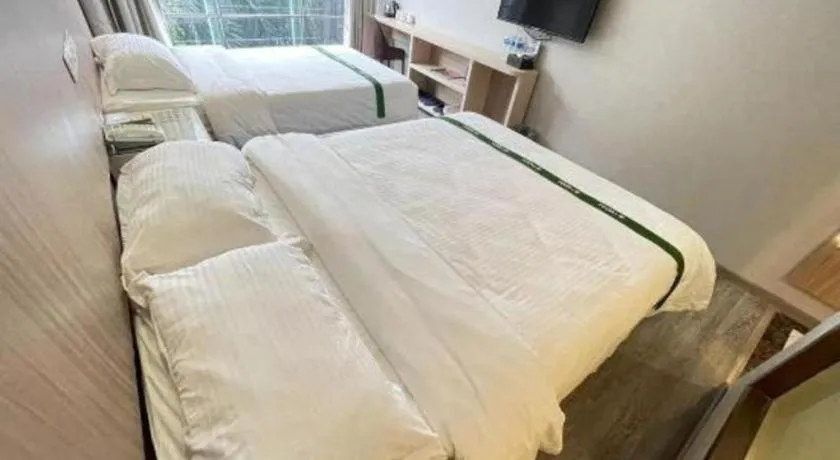 Bed in GreenTree Inn Shenzhen Guanggang Port Futian South Road Express Hotel