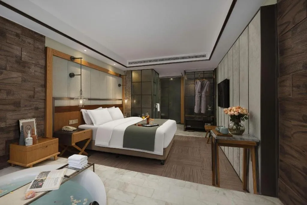 Bed in Hangzhou Cosy Park Hotel