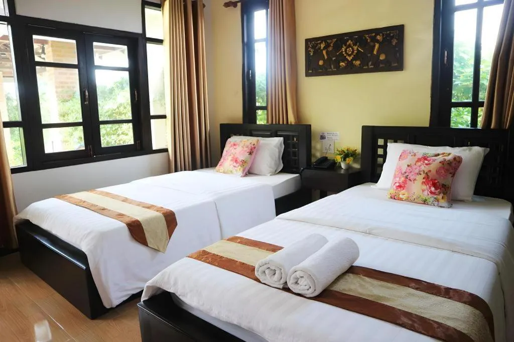 Bed in Ban Noi Resort Phrae
