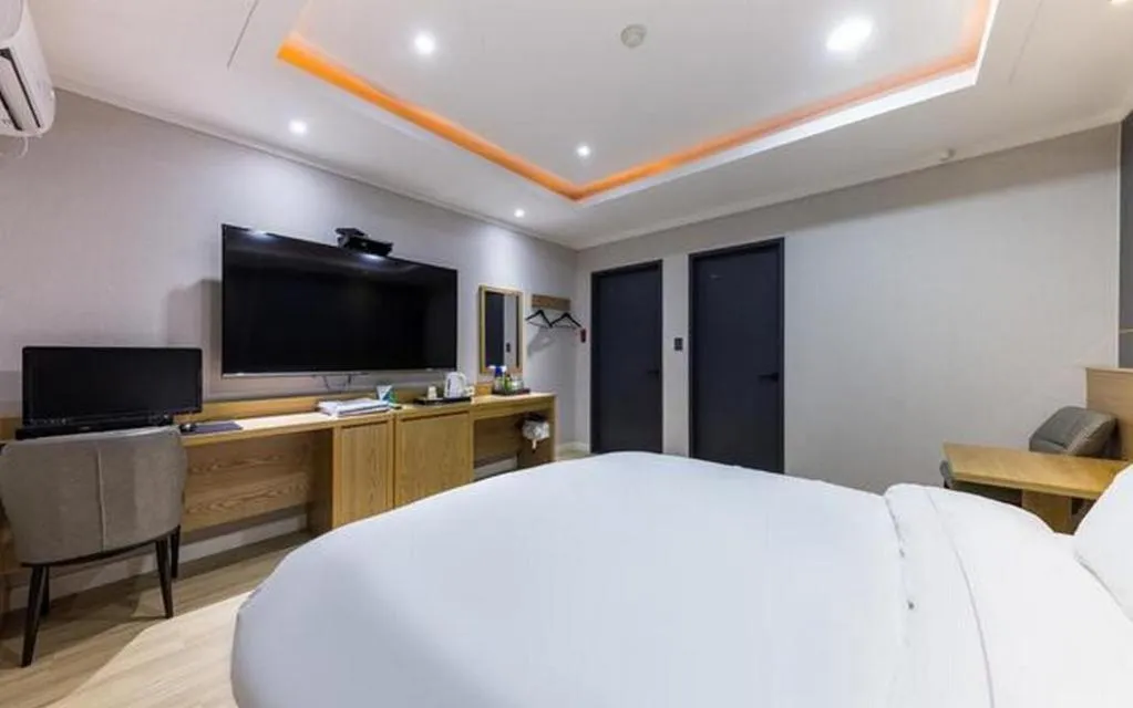 Bed in Hotel Primo Daejeon