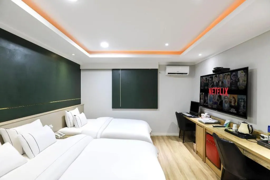 Bed in Hotel Primo Daejeon