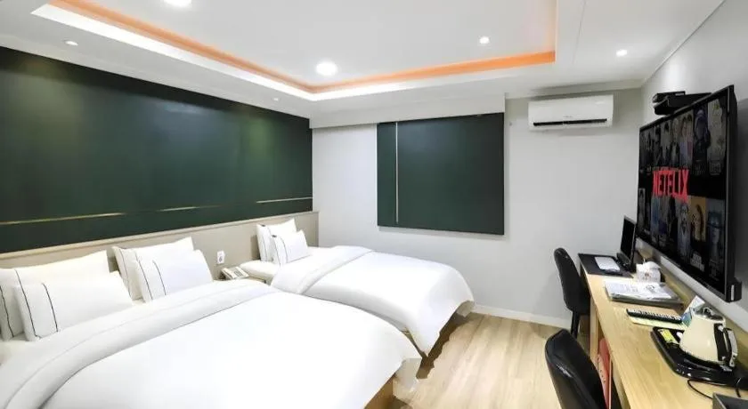 Bed in Hotel Primo Daejeon