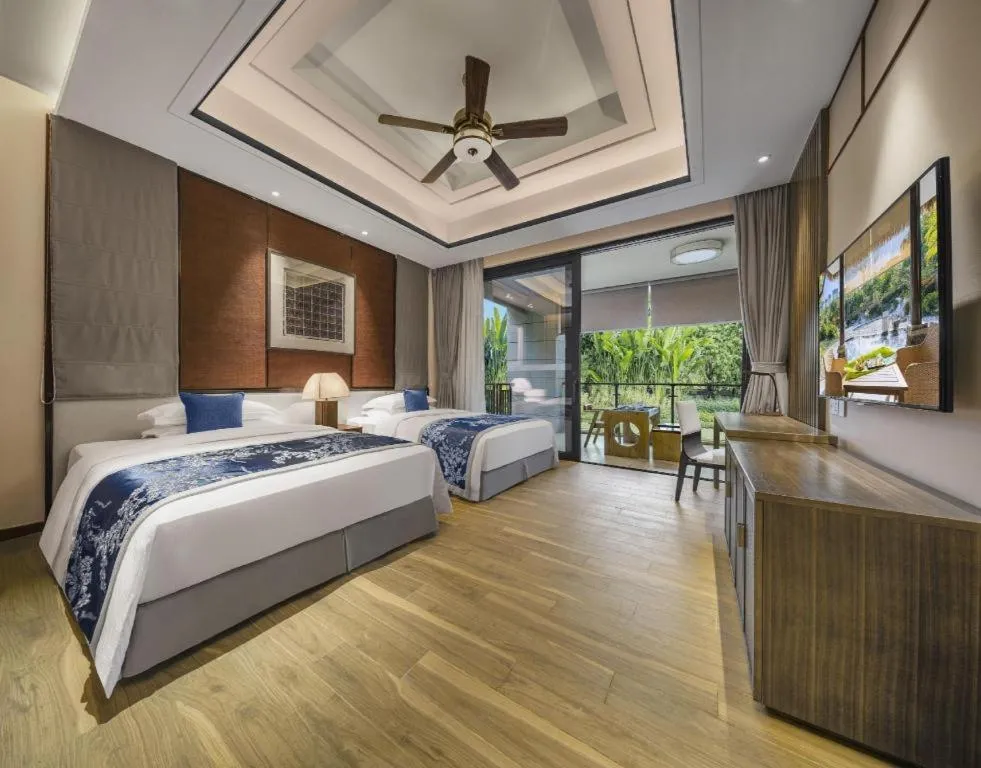 Bed in Country Garden Hot Spring Hotel Huizhou