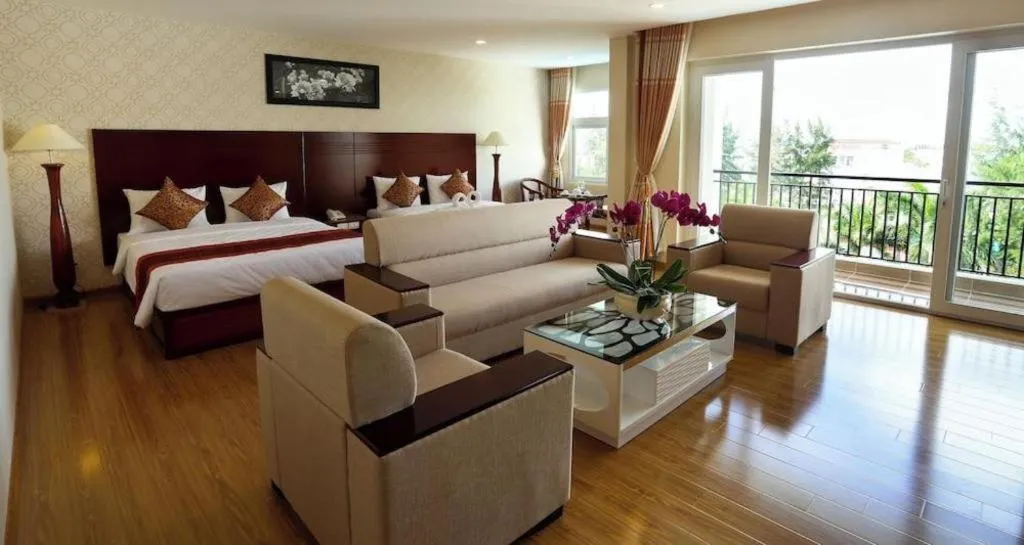 Bed in New Palace Bac Lieu Hotel