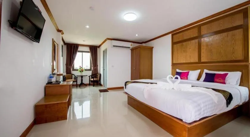 Bed in Thatphanom View Hotel Nakhon