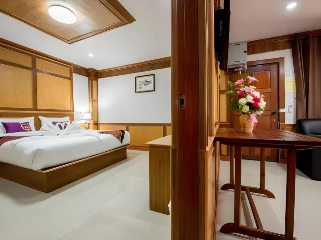 Bed in Thatphanom View Hotel Nakhon