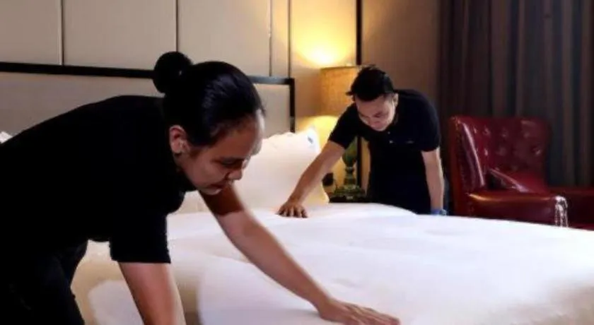 Bed in Lotus Blu Hotel