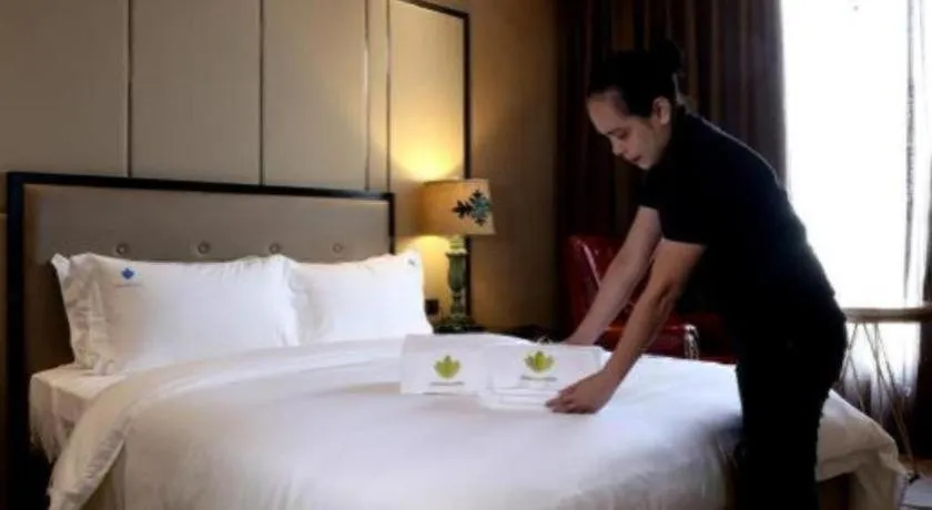 Bed in Lotus Blu Hotel