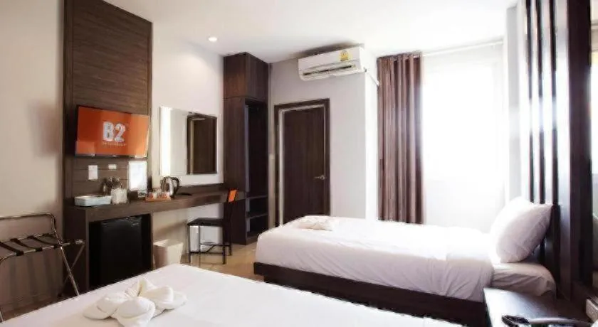 Bed in B2 Buriram Boutique and Budget Hotel