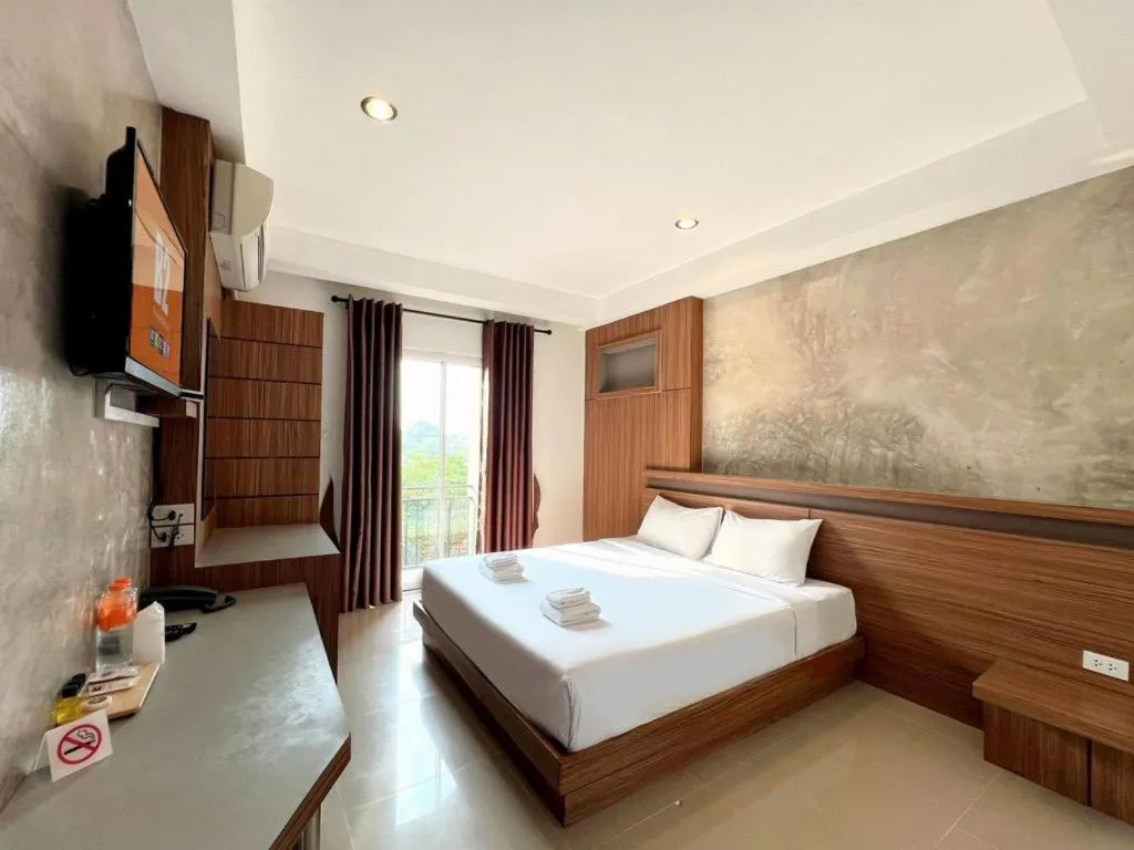 Bed in B2 Buriram Boutique and Budget Hotel