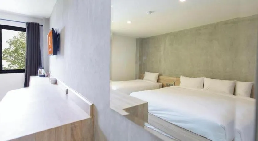 Bed in B2 Buriram Boutique and Budget Hotel