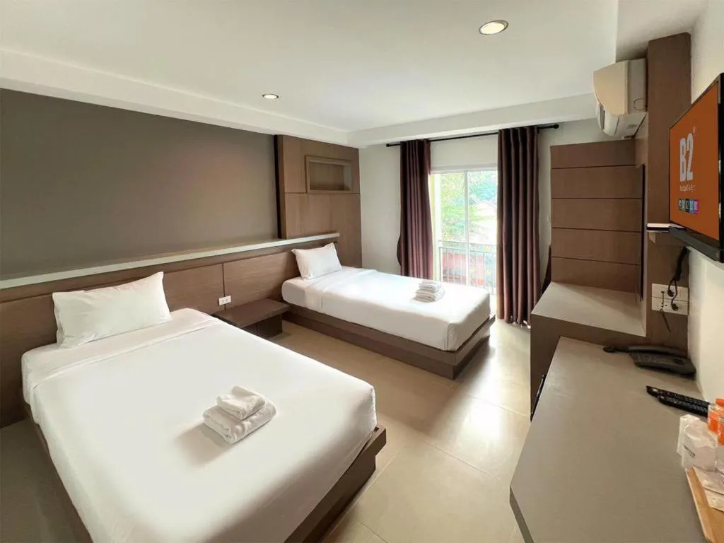 Bed in B2 Buriram Boutique and Budget Hotel