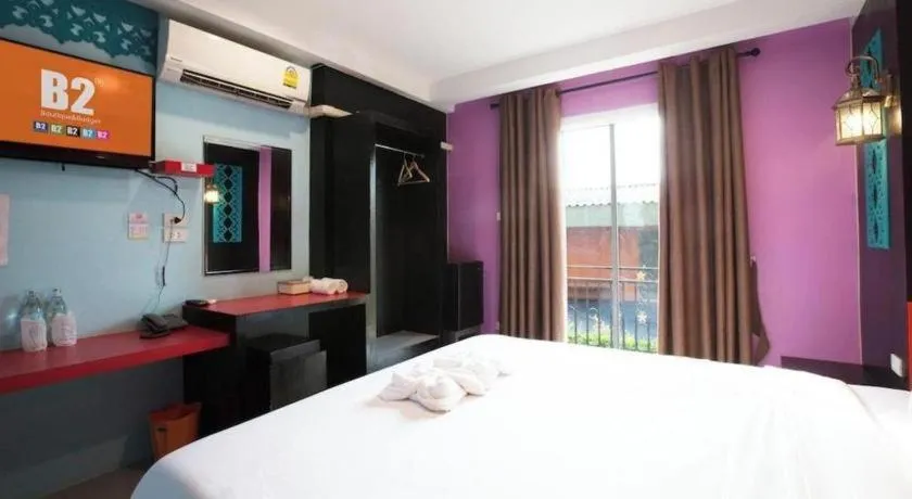 Bed in B2 Buriram Boutique and Budget Hotel