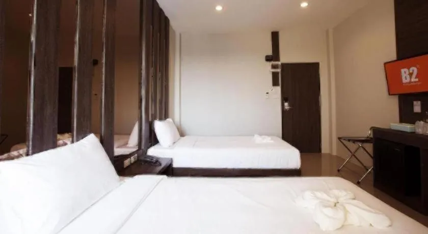 Bed in B2 Buriram Boutique and Budget Hotel
