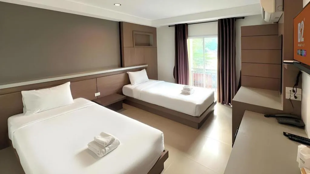 Bed in B2 Buriram Boutique and Budget Hotel