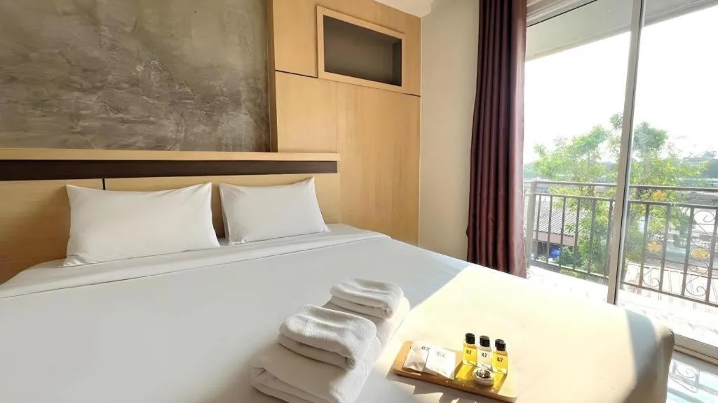 Bed in B2 Buriram Boutique and Budget Hotel