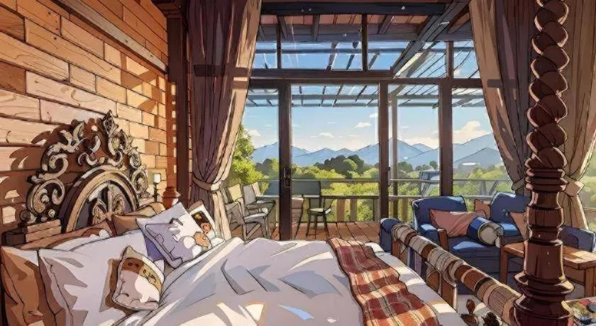 Bed in Cocoa Valley Resort